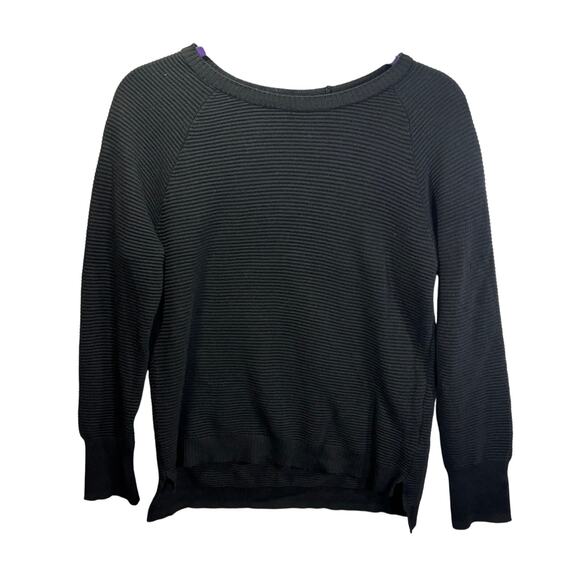 LC Waikiki LCW Knitwear Top Lightweight Ribbed Sweater Black Women's Size Medium - Picture 1 of 6